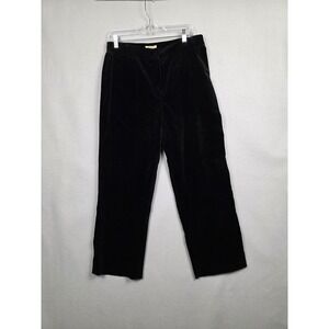 Jones New York Country Pants Womens 12P Black Stretch Velvet Petite Dressy Party